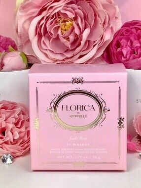 Spongelle Jude Rose Florica Spongette Travel Sponge with Ribbon 50g *BNIB